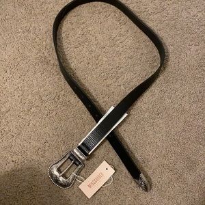 Black Belt Cute Silver Buckle